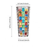 Colorful Hand-Painted Woven Glass Flower Vase