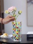 Colorful Hand-Painted Woven Glass Flower Vase