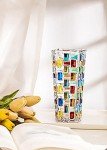 Colorful Hand-Painted Woven Glass Flower Vase