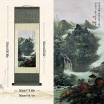Asian Silk Scroll Wall Art - Chinese Decor
