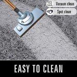 Soft Shaggy Grey Area Rug for Home Decor