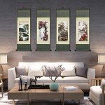 Asian Silk Scroll Wall Art - Chinese Decor