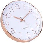 Silent 12-Inch Modern Wall Clock for Home Decor