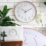 Silent 12-Inch Modern Wall Clock for Home Decor
