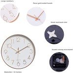 Silent 12-Inch Modern Wall Clock for Home Decor
