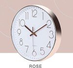 Silent 12-Inch Modern Wall Clock for Home Decor