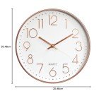 Silent 12-Inch Modern Wall Clock for Home Decor
