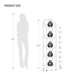 White Gold 5-Tier Industrial Corner Bookcase