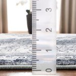 Cozy Gray and White Area Rug, 3.9x5.3ft