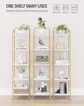 White Gold 5-Tier Industrial Corner Bookcase