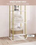 White Gold 5-Tier Industrial Corner Bookcase
