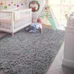 Soft Shaggy Grey Area Rug for Home Decor