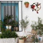 Round Metal Hummingbird Wall Art Decor