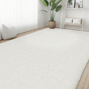 Soft Plush Ivory Shag Rug for Living Room