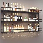 Industrial 3-Tier Wall-Mounted Wine Rack