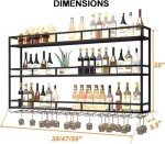 Industrial 3-Tier Wall-Mounted Wine Rack