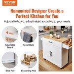 VEVOR Mobile Kitchen Island Cart with Storage
