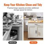 VEVOR Mobile Kitchen Island Cart with Storage