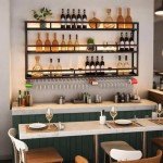 Industrial 3-Tier Wall-Mounted Wine Rack