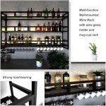 Industrial 3-Tier Wall-Mounted Wine Rack