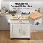 VEVOR Mobile Kitchen Island Cart with Storage