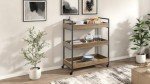 Merryluk Industrial 3-Tier Bar Cart on Wheels