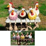 Cute Ceramic Chicken Garden Statue - 5PCS Set