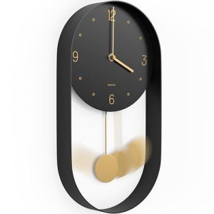 Driini Modern 8-Inch Pendulum Wall Clock