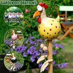 Cute Ceramic Chicken Garden Statue - 5PCS Set