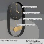 Driini Modern 8-Inch Pendulum Wall Clock