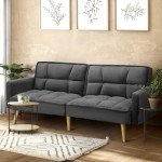Stylish Grey Velvet 3-Seater Sofa Bed