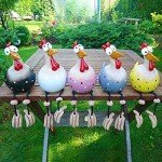 Cute Ceramic Chicken Garden Statue - 5PCS Set