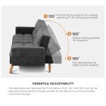 Stylish Grey Velvet 3-Seater Sofa Bed