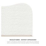 Oikiture Queen Size Boucle Bed Frame