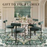 Youzi Vintage 200x300 Washable Area Rug - Green