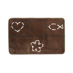 Brown Acrylic Tack Bath Mat - 60 x 90 cm