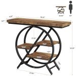 Tribesigns Industrial Console Table for Entryway