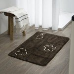 Brown Acrylic Tack Bath Mat - 60 x 90 cm