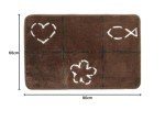 Brown Acrylic Tack Bath Mat - 60 x 90 cm