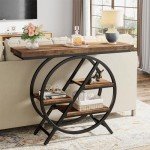 Tribesigns Industrial Console Table for Entryway