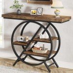 Tribesigns Industrial Console Table for Entryway
