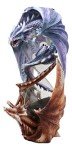Dual Dragon Sand Timer Statue by Anne Stokes