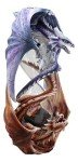 Dual Dragon Sand Timer Statue by Anne Stokes