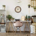 Vintage Brown Silent Wall Clock - 12 Inch Round