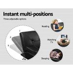 Charcoal 3-Seater Sofa Bed with Adjustable Backrest