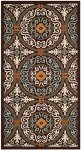 Chocolate and Aqua Geometric Area Rug 0.6m x 1.5m