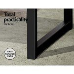 3-Tier Metal Corner Bookshelf - Black Wood