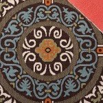 Chocolate and Aqua Geometric Area Rug 0.6m x 1.5m