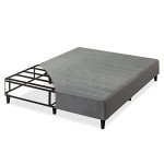 Dark Grey Upholstered Single Bed Frame by Zinus