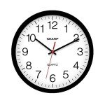 Silent Black Wall Clock - Easy to Read 14